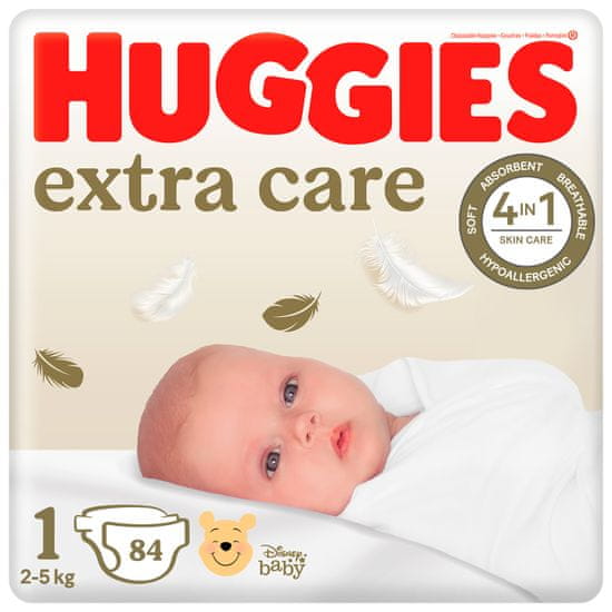 Huggies Extra Care Newborn č.1 - 84ks