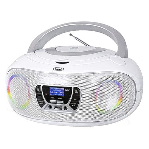 Trevi Prehrávač , CMP 583 WH, CD/MP3, prenosný, CD-R/RW, CD-MP3, DAB+/FM s RDS, diaľkové ovládanie, 230 V/ batéria 4xC