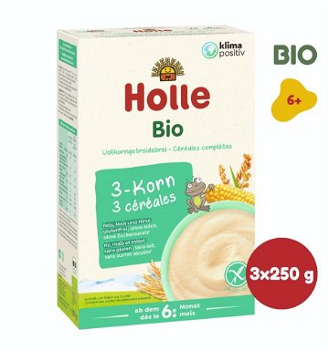 HOLLE BIO 3 druhy zrna kaša 3 ks