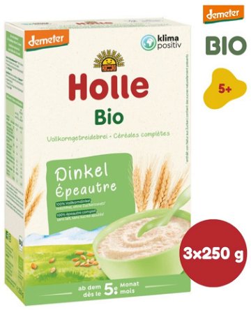 HOLLE BIO Špaldová kaša 3 ks