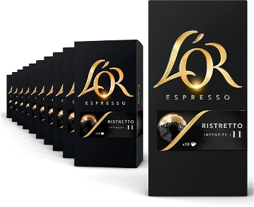 L"OR KARTON 10× Ristretto 10 ks kapsuly - kompatibilný s kávovary Nespresso® Original* LACNÉ