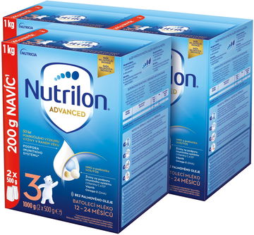 Nutrilon 3 Advanced batoľacie mlieko 3× 1 kg, 12+ ZĽAVA