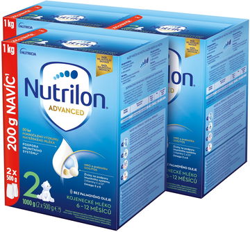 Nutrilon 2 Advanced pokračovacie dojčenské mlieko 3× 1 kg, 6+ VÝPREDAJ