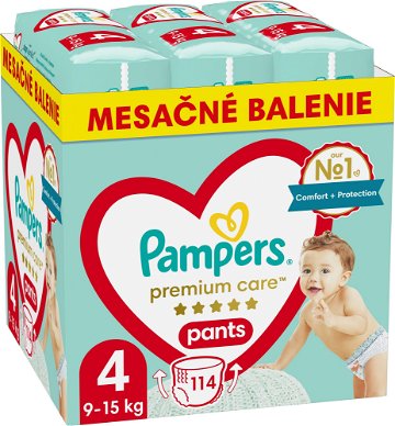 PAMPERS Premium Care Pants Veľkosť 4 (114 ks)