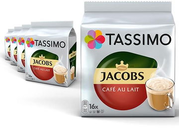 Tassimo KARTON 5× Jacobs Cafe Au Lait 184 g