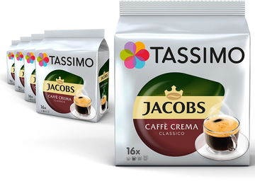 TASSIMO kapsuly KARTÓN Jacobs Caffe Crema 80 nápojov