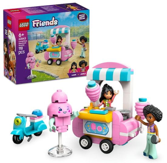 LEGO Friends 42643 Stánok s cukrovou vatou a skúter