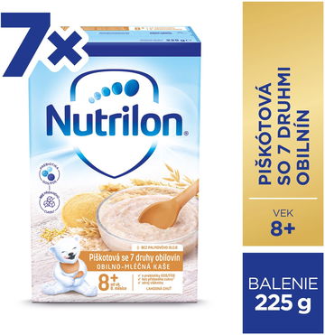 Nutrilon Pronutra Piškótová kaša so 7 druhmi obilnín 7× 225 g AKCIA